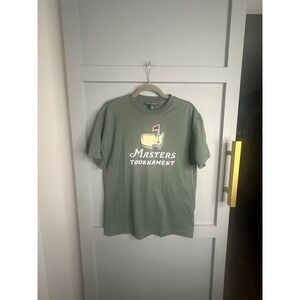 Masters Collection Tournament Golf T-Shirt Green Embroidered Logo‎ Mens S Cotton